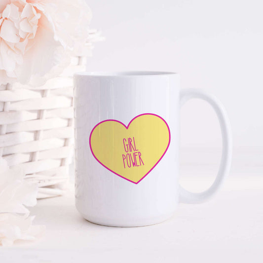 Girl Power Candy Heart Mug