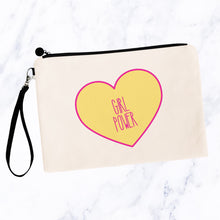 Load image into Gallery viewer, Girl Power Candy Heart Cosmetic Bag