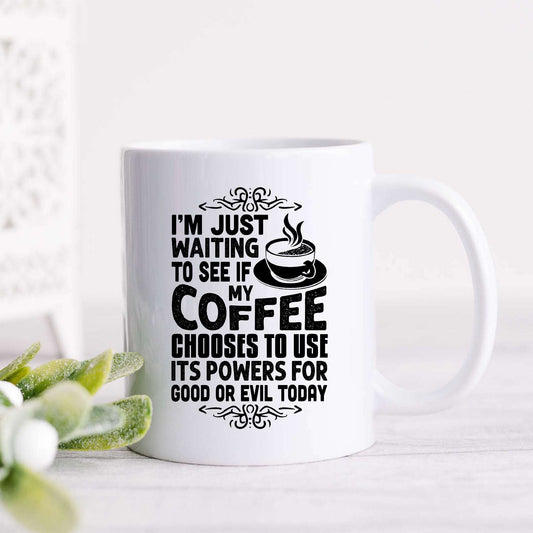 Waiting to See If My Coffee Chooses Good or Evil