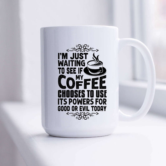 Waiting to See If My Coffee Chooses Good or Evil