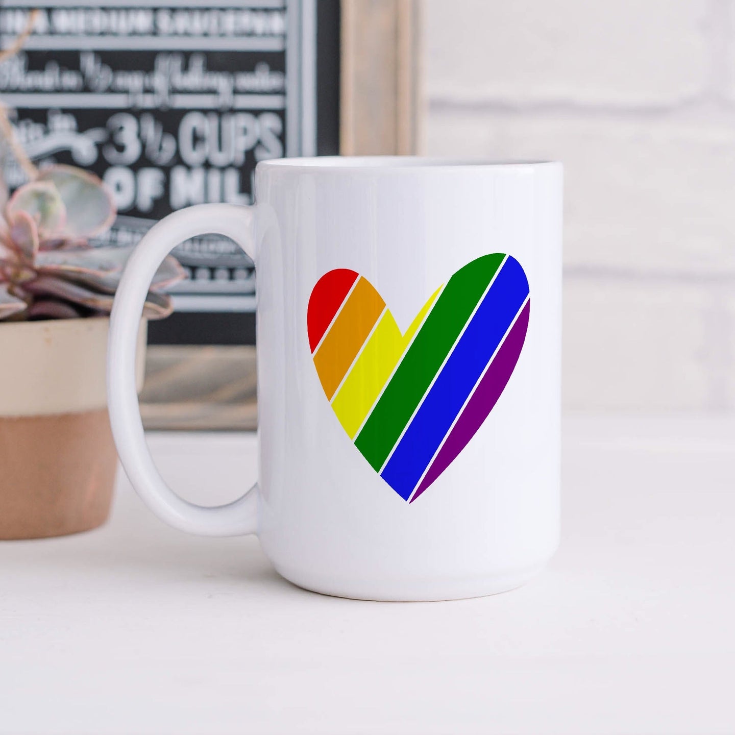 LGBT Rainbow Pride Heart