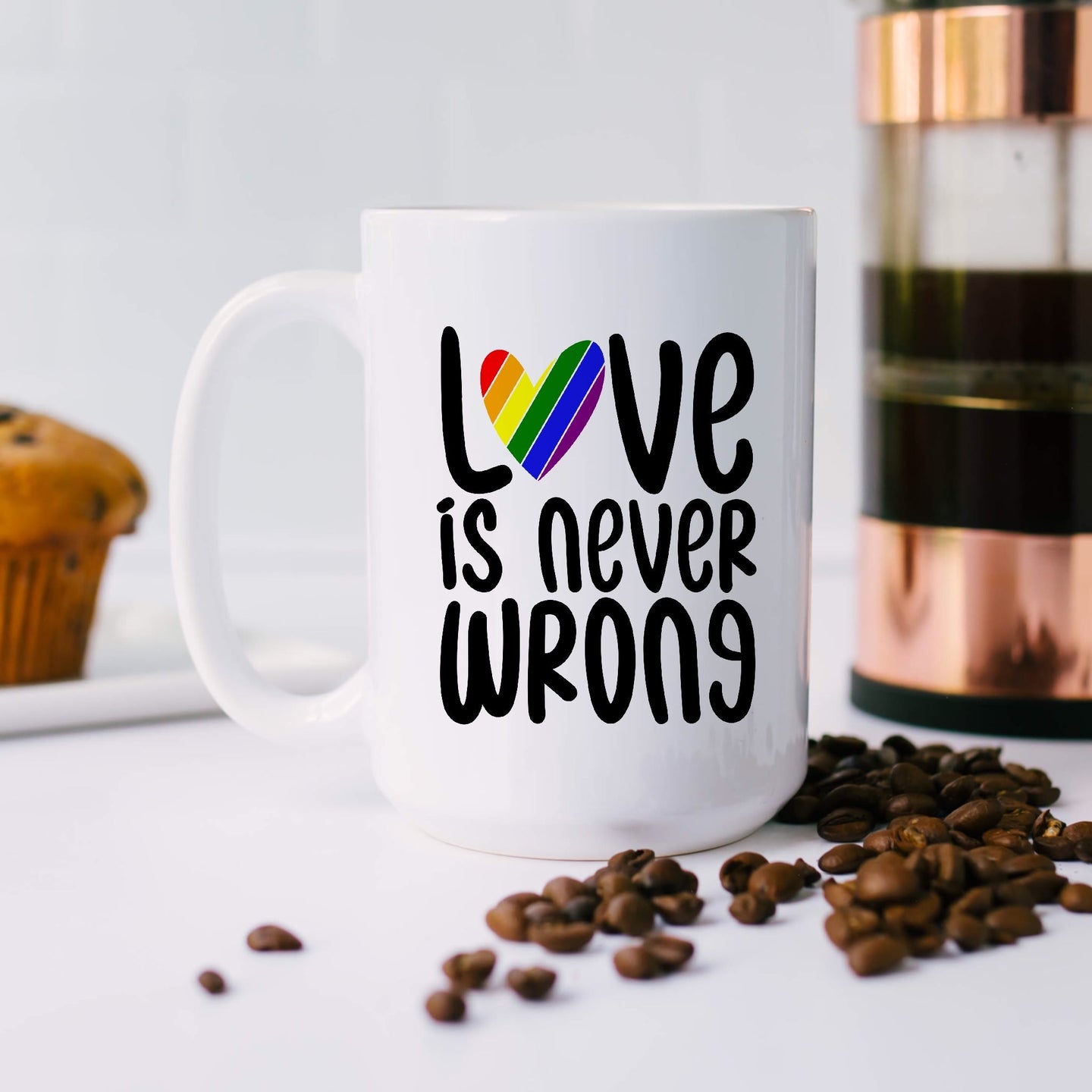 Love is Never Wrong Rainbow Heart