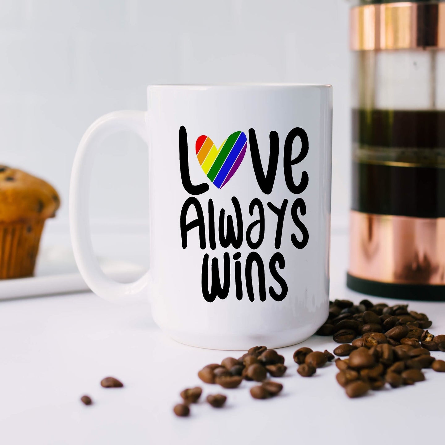 Love Always Wins Rainbow Heart