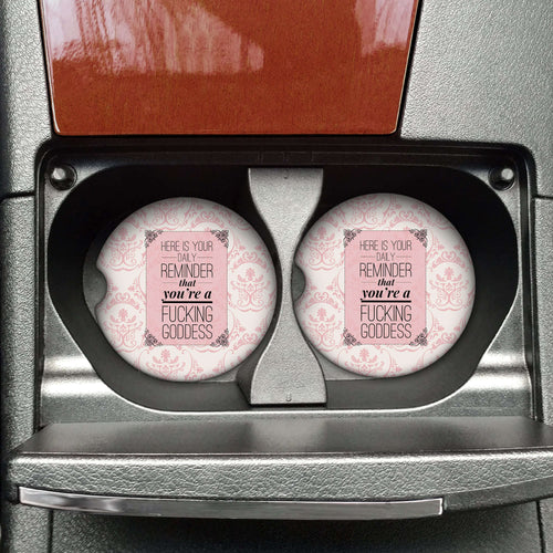 Goddess Daily Reminder Car Coasters