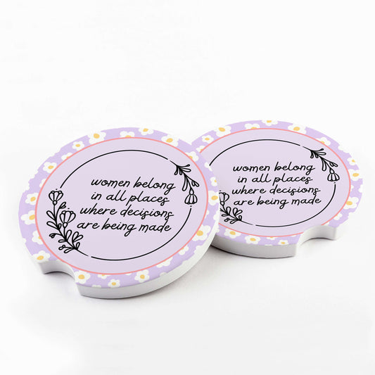 Women Belong Car Coaster