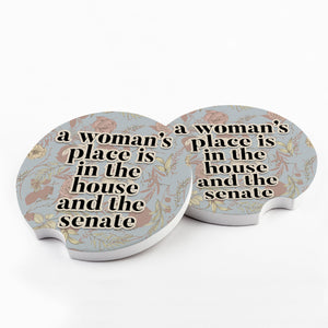 A Woman's Place Car Coaster