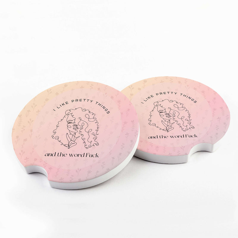 I Like Pretty Things and the Word Fuck Car Coaster