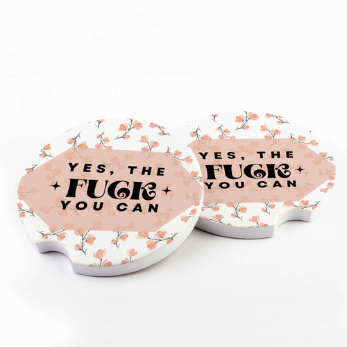 Yes the Fuck You Can Car Coasters