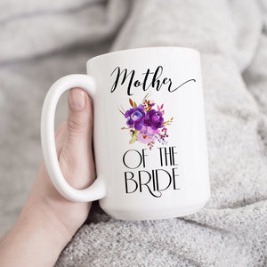 Future Mrs Custom Name Purple Floral Mug