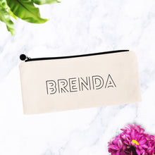 Load image into Gallery viewer, Modern Block Script Personalized Makeup Bag