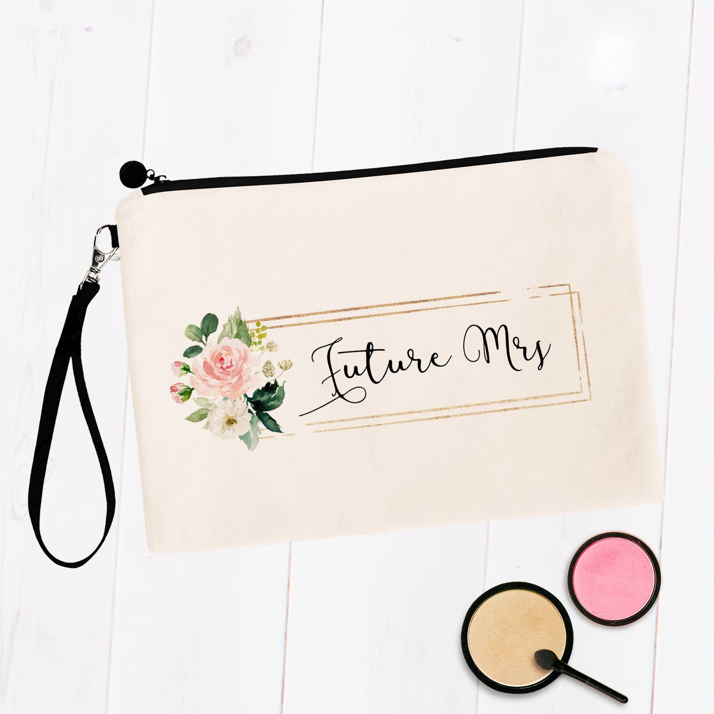Future Mrs Floral Cosmetic Bag