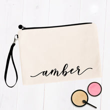 Load image into Gallery viewer, Cursive Script Custom Name Personal Makeup Bag