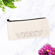 Load image into Gallery viewer, Block Letter Custom Name Personalized Make up Bag