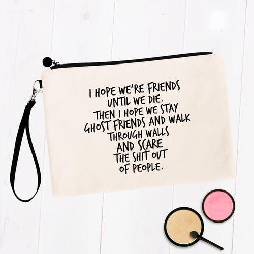 Ghost Friends Best Friends Makeup Bag