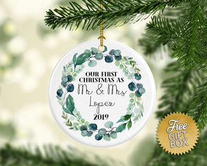 Eucalyptus Wreath Mr Mrs Christmas