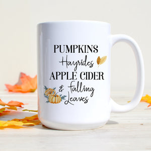 Pumpkins Hayrides Apple Cider Falling Leaves