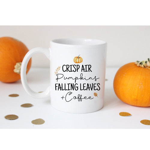 Crisp Air Pumpkins Falling Leaves & Coffee
