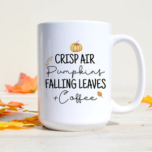 Crisp Air Pumpkins Falling Leaves & Coffee