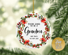 Load image into Gallery viewer, Pregnancy Announcement Christmas Wreath