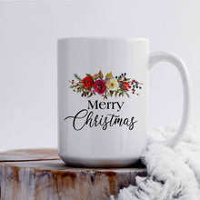 Load image into Gallery viewer, Merry Christmas with Red White Floral Swag
