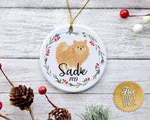 Load image into Gallery viewer, Small Dog Personalized Pet Ornament