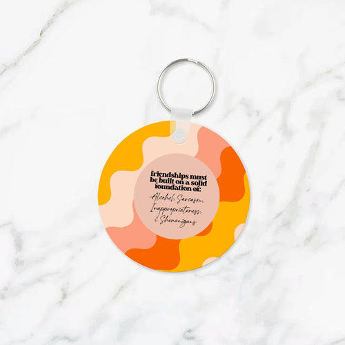 Solid Foundations of Friendship Keychain