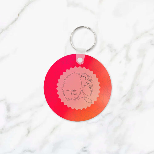 Actually I Can Keychain
