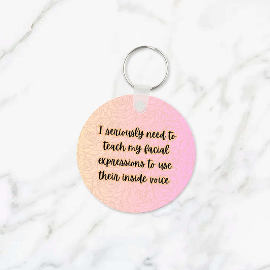 I Seriously Need to Teach My Face Keychain