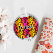 Load image into Gallery viewer, Orange Pink Rainbow Leopard Topper