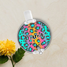 Load image into Gallery viewer, Orange Pink Teal Rainbow Leopard Topper