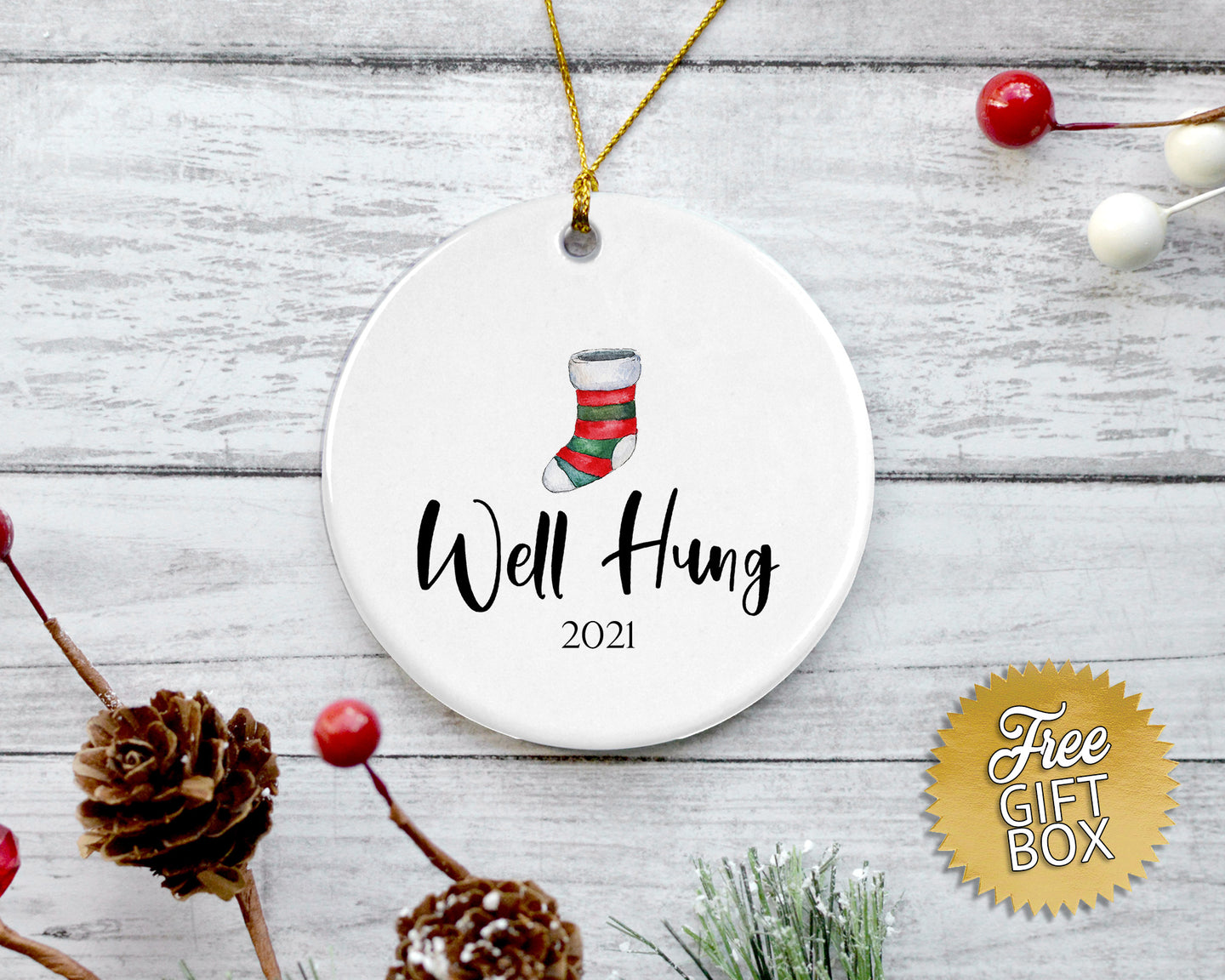 Red Green Well Hung Stocking